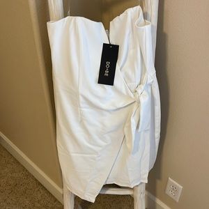 NWT Pink lily white strapless dress